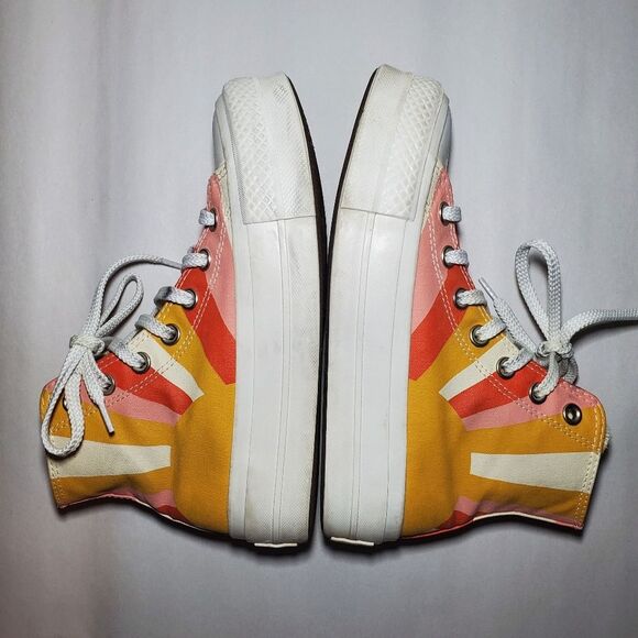 Converse Chuck Taylor Lift Hi Sunshine Sneaker in Orange Size 5 - Picture 10 of 12